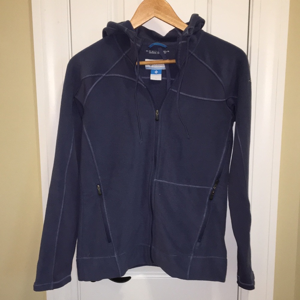 Columbia blue grey fleece hoodie | Size S